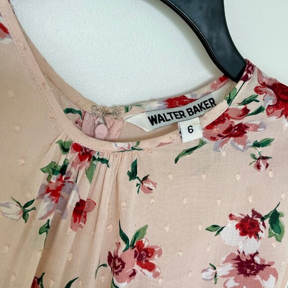 Walter Baker Pena Shirred Floral Dress – Size 6 - Picture 6 of 7